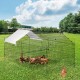 Buy Outdoor Chicken Coop 220x106x104 cm Chicken Enclosure with White Canvas