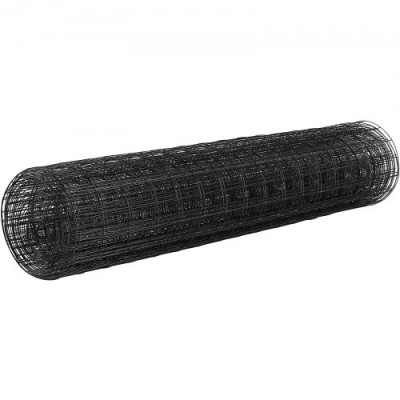 VEVOR Rollo de malla de alambre galvanizado 910x15240 mm Malla de alambre para pollos calibre 16 malla metálica recubierta de vinilo para cercas de gallineros, cercas de conejos, corrales para aves