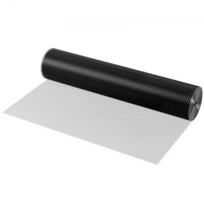 VEVOR Rollo de malla de alambre galvanizado 1220x15240 mm Malla de alambre para pollos calibre 19, malla metálica recubierta de vinilo para cercas de gallineros, cercas de serpientes para conejos