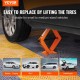 Buy Scissor Jack 2.5T Load Professional Steel Scissor Jack with 95-435mm Lifting Range Tire Changing Wrench and Carry Bag for Car SUV Tire Changing