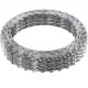 VEVOR Alambre de Espino 45m 3 Rollos Alambre de Espino Galvanizado en Caliente Malla de Alambre Anti-Intrusión Doble Espiral Cuchillas de Púas Afiladas con Guantes Protectores para Hogar Jardín Balcón