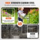 Comprar Valla Metálica de Jardín 61x33 cm Valla de Metal Exterior 10 Vallas sin Excavación de Acero al Carbono 56 Clips Valla Decorativa para Jardín Espaciado de Picos 5,08 cm para Animales Patio, Negro