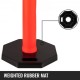 Buy PE + Rubber Parking Post, Traffic Bollard with Reflective Strip Pack of 10, Orange Parking Barrier, 6kg Each, 42x42cm Rubber Base, Height 110cm Diameter 10cm