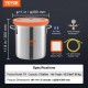 Buy Vacuum Chamber 5 Gal 19 L Vacuum Pump Tempered Glass Lid 304 Stainless Steel Degassing Chamber Vacuum Container for Wood Stabilization Silicone Resin