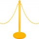 Buy Parking Barrier 6 pcs Height 99 cm PE Plastic Traffic Post Base 35 x 35 cm Chain 1 m Dome Yellow Parking Bollard Fill with Water or Sand in Base for More Stability