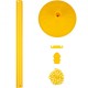 Buy Parking Barrier 6 pcs Height 99 cm PE Plastic Traffic Post Base 35 x 35 cm Chain 1 m Dome Yellow Parking Bollard Fill with Water or Sand in Base for More Stability