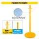 Buy Parking Barrier 6 pcs Height 99 cm PE Plastic Traffic Post Base 35 x 35 cm Chain 1 m Dome Yellow Parking Bollard Fill with Water or Sand in Base for More Stability