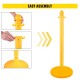 Buy Parking Barrier 6 pcs Height 99 cm PE Plastic Traffic Post Base 35 x 35 cm Chain 1 m Dome Yellow Parking Bollard Fill with Water or Sand in Base for More Stability