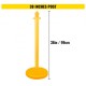 Buy Parking Barrier 6 pcs Height 99 cm PE Plastic Traffic Post Base 35 x 35 cm Chain 1 m Dome Yellow Parking Bollard Fill with Water or Sand in Base for More Stability