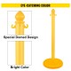 Buy Parking Barrier 6 pcs Height 99 cm PE Plastic Traffic Post Base 35 x 35 cm Chain 1 m Dome Yellow Parking Bollard Fill with Water or Sand in Base for More Stability