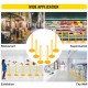 Buy Parking Barrier 6 pcs Height 99 cm PE Plastic Traffic Post Base 35 x 35 cm Chain 1 m Dome Yellow Parking Bollard Fill with Water or Sand in Base for More Stability