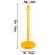 Buy Parking Barrier 6 pcs Height 99 cm PE Plastic Traffic Post Base 35 x 35 cm Chain 1 m Dome Yellow Parking Bollard Fill with Water or Sand in Base for More Stability