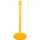 Buy Parking Barrier 6 pcs Height 99 cm PE Plastic Traffic Post Base 35 x 35 cm Chain 1 m Dome Yellow Parking Bollard Fill with Water or Sand in Base for More Stability