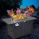 Buy Propane Gas Fire Pit Table 109 x 56 x 62cm Carbon Steel Garden Fireplace Table 50,000Btu Outdoor Gas Fire Table