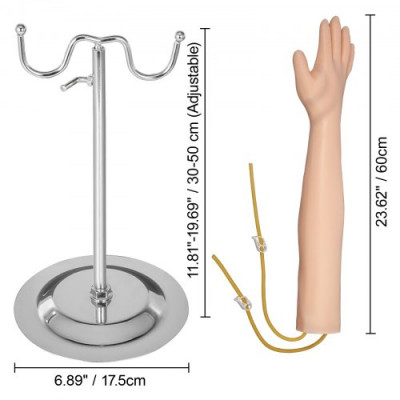 Kit IV Modelo Educativa de Práctica de Brazo, Flebotomía Venipunción, Práctica de Inyección, Práctica Médica Educativa y Modelo de Enseñanza, para Enfermeras y Aprendices Médico