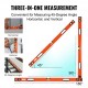 Buy Magnetic Spirit Level 1222/610/411/249mm Magnetic Torpedo Level Leveling Tool 45° Horizontal Vertical Aluminum Alloy Sight for Measuring Decoration Construction Industry