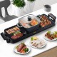 Buy 2 in 1 Electric Hot Pot Grill 2.8L Double Pot Electric BBQ Grill 800W (Hot Pot) +1600W (Grill) Electric Grill for Cooking Steaks, Vegetables 180-240℃