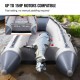 Comprar Bote inflable, bote inflable para 4 personas, con piso de madera marina y banco de aluminio ajustable, carga 1000 libras, remos de aluminio, bomba de aire y bolsa de transporte