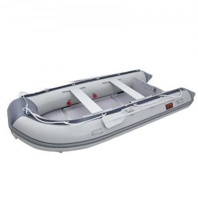 VEVOR Bote inflable, bote inflable para 6 personas, con piso de madera marina y banco de aluminio ajustable, carga de 1500 lb, remos de aluminio, bomba de aire y bolsa de transporte