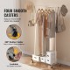 Buy Clothes Rack with 4 Wheels, 1 Bar and 1 Shelf, Extendable Length from 78-138 cm, Steel Clothes Rack, Standing Clothes Rack for Storing Clothes, Shoes, Boxes, Accessories in Bedrooms