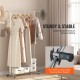 Buy Clothes Rack with 4 Wheels, 1 Bar and 1 Shelf, Extendable Length from 78-138 cm, Steel Clothes Rack, Standing Clothes Rack for Storing Clothes, Shoes, Boxes, Accessories in Bedrooms