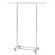 Buy Clothes Rack with 4 Wheels, 1 Bar and 1 Shelf, Extendable Length from 78-138 cm, Steel Clothes Rack, Standing Clothes Rack for Storing Clothes, Shoes, Boxes, Accessories in Bedrooms