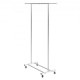 Buy Clothes Rack with 4 Wheels, 1 Bar and 1 Shelf, Extendable Length from 78-138 cm, Steel Clothes Rack, Standing Clothes Rack for Storing Clothes, Shoes, Boxes, Accessories in Bedrooms