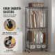 Buy Clothes Rack with 4 Wheels, 2 Bars and 2 Upper and Lower Shelves, Steel Clothes Rack, Load 136 kg, Standing Clothes Rack, 915 x 450 x 2040 mm, for Storing Clothes, Shoes in the Bedroom