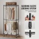 Buy Clothes Rack with 4 Wheels, 2 Bars and 2 Upper and Lower Shelves, Steel Clothes Rack, Load 136 kg, Standing Clothes Rack, 915 x 450 x 2040 mm, for Storing Clothes, Shoes in the Bedroom