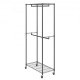 Buy Clothes Rack with 4 Wheels, 2 Bars and 2 Upper and Lower Shelves, Steel Clothes Rack, Load 136 kg, Standing Clothes Rack, 915 x 450 x 2040 mm, for Storing Clothes, Shoes in the Bedroom