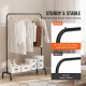 Buy Bar Clothes Rack, 1010mm Long, 1510mm High Carbon Steel Clothes Rack with Shoe Rack at the Bottom, Standing Clothes Rack for Storing Clothes and Shoes in the Bedroom, Black