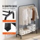 Buy Bar Clothes Rack, 1010mm Long, 1510mm High Carbon Steel Clothes Rack with Shoe Rack at the Bottom, Standing Clothes Rack for Storing Clothes and Shoes in the Bedroom, Black