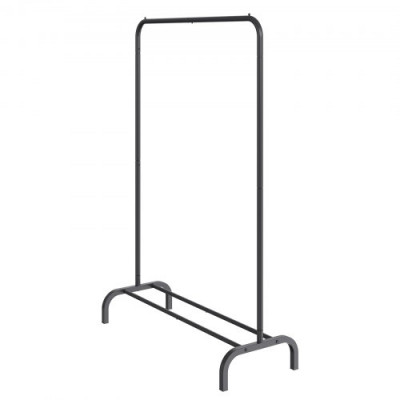 VEVOR Perchero Burro para Ropa de 1 Barra Largo de 1010 mm Alto de 1510 mm Perchero de Acero al Carbono con Zapatero en Parte Inferior Perchero de Pie para Guardar Ropas Zapatos en Dormitorio, Negro