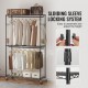 Buy Clothes Rack with 4 Wheels, 2 Bars, 3 Shelves, 2 Side Supports, Steel Clothes Rack, Load 182 kg, Standing Clothes Rack, 1162 x 450 x 2040 mm, for Clothes Storage in Bedrooms