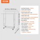 Buy Clothes Rack with 4 Wheels, 1 Shelf and 2 Bars, Extendable Length from 128-191 cm, Height from 144-187 cm, Steel Clothes Rack, Load of 272 kg, for Clothes Storage in Bedrooms