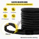 Buy Tow Rope 22mm x 9.6m 13290kg Capacity Recovery Rope Double Braided Nylon with Buckles Protective Sheaths Carrying Bag for Truck Off-Road Vehicle UTV, Black