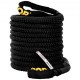 Buy Tow Rope 22mm x 9.6m 13290kg Capacity Recovery Rope Double Braided Nylon with Buckles Protective Sheaths Carrying Bag for Truck Off-Road Vehicle UTV, Black