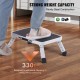 VEVOR Taburete Plegable con 1 Escalón Capacidad de 150 kg Taburete de Acero de 3 Alturas Ajustables Taburete Portátil Antideslizante para Niños Pequeños, Adultos, Oficina, Autocaravanas, Baños, Hogar