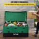 Buy Outdoor Storage Box 150 Gallon Garden Storage Chest PE Tarpaulin Fabric Portable Storage Trunk 155 x 63 x 75 x 52 cm for Pool Patio Garden Garage Green