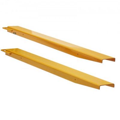 VEVOR Abrazadera de Horquillas de Tractor 1520x115 mm 1 Par de Acero al Carbono Abrazadera en Horquillas de Paletas Carga de 1815 T para Mover y Transportar Cargas Pesadas y Voluminosas, Amarillo