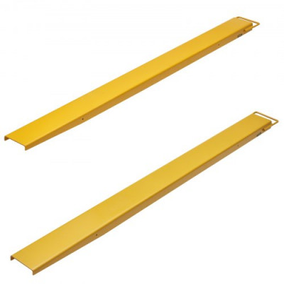 VEVOR Abrazadera de Horquillas de Tractor 2130x115 mm 1 Par de Acero al Carbono Abrazadera en Horquillas de Paletas Carga de 1815 T para Mover y Transportar Cargas Pesadas y Voluminosas, Amarillo