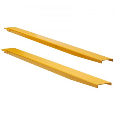 VEVOR Abrazadera de Horquillas de Tractor 2130x115 mm 1 Par de Acero al Carbono Abrazadera en Horquillas de Paletas Carga de 1815 T para Mover y Transportar Cargas Pesadas y Voluminosas, Amarillo