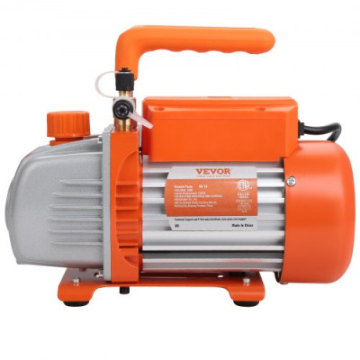 Bomba de Vacío Aire Acondicionado 100 L/min Bomba de Vacío Refrigeración HVAC 150 W Kit Manómetros y Manguera Goma Tricolor 1440 rpm Bolsa de Transporte para R134a R1234yf Auto Frigorífico