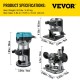 Buy Palm Router Wood Milling Machine 3 Bases Included: Fixed Plunge and Tilt Base 710W Compact Router Tool