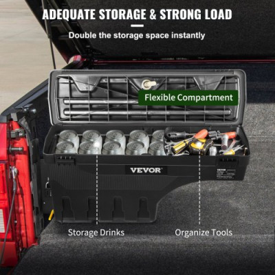 Caja de herramientas para camión, capacidad 25l, organizador de maletero de coche, material de ABS y acero al carbono, caja de almacenamiento