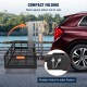 Koop Hitch Cargo Carrier 60" x 24" x 14" stalen buis 2" ontvanger opvouwbare mand bagagedrager 500 lb belasting met stabilisator voor achtervrachtwagen SUV reizen