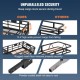 Koop Hitch Cargo Carrier 60" x 24" x 14" stalen buis 2" ontvanger opvouwbare mand bagagedrager 500 lb belasting met stabilisator voor achtervrachtwagen SUV reizen