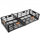 Koop Hitch Cargo Carrier 60" x 24" x 14" stalen buis 2" ontvanger opvouwbare mand bagagedrager 500 lb belasting met stabilisator voor achtervrachtwagen SUV reizen