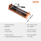 Buy Tile Cutter 430mm Manual Tile Cutter Tungsten Carbide Cutting Wheel Infrared Positioning Non-slip Feet Double Rail for Porcelain Stoneware Ceramic