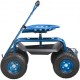 Buy Garden stool with wheels and extendable handle, blue